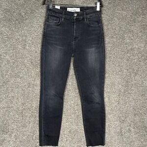 Frank & Eileen Sligo Pants Women's 26 Black Wash High Rise‎ Skinny Jeans Raw Hem
